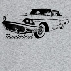 1958 Thunderbird Three Quarter Angle View With Model Name Light Color 