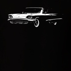 1959 Thunderbird Three Quarter Angle View Dark Color T Shirt