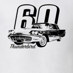 1960 Thunderbird Three Quarter Angle View With Year And Model Name Lig