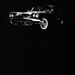 1960 Thunderbird Three Quarter Angle View Dark Color T Shirt