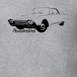 1961 Thunderbird Three Quarter Angle View With Model Name Light Color 