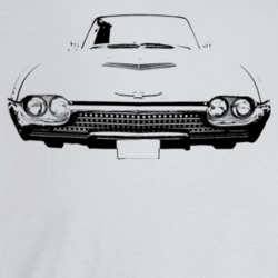1961 Thunderbird Grill View Light Color T Shirt