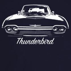 1961 Thunderbird Grill View With Model Name Dark Color T Shirt