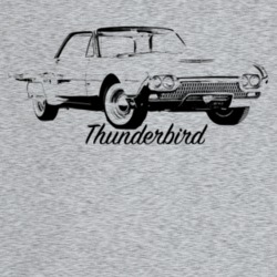1962 Thunderbird Three Quarter Angle View With Model Name Light Color 