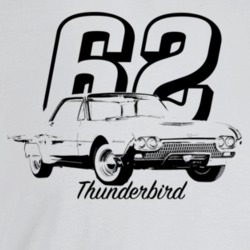 1962 Thunderbird Three Quarter Angle View With Year And Model Name Lig