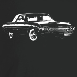 1962 Thunderbird Three Quarter Angle View Dark Color T Shirt