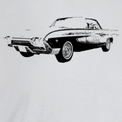 1963 Thunderbird Three Quarter Angle View Light Color T Shirt