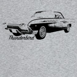 1963 Thunderbird Three Quarter Angle View With Model Name Light Color 