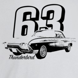 1963 Thunderbird Three Quarter Angle View With Year And Model Name Lig