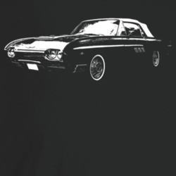 1963 Thunderbird Three Quarter Angle View Dark Color T Shirt