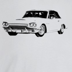 1964 Thunderbird Three Quarter Angle View Light Color T Shirt