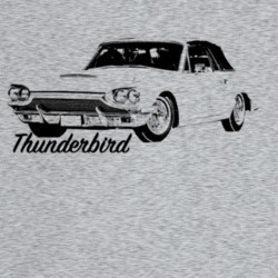 1964 Thunderbird Three Quarter Angle View With Model Name Light Color 