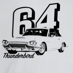 1964 Thunderbird Three Quarter Angle View With Year And Model Name Lig