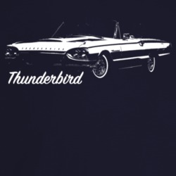 1964 Thunderbird Three Quarter Angle View With Model Name Dark Color T