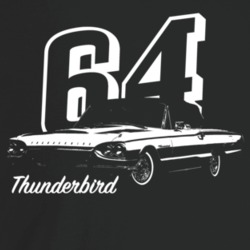 1964 Thunderbird Three Quarter Angle View With Year And Model Name Dar