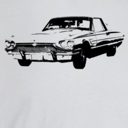 1965 Thunderbird Three Quarter Angle View Light Color T Shirt
