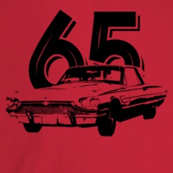1965 Thunderbird Three Quarter Angle View With Year Light Color T Shir