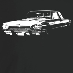 1965 Thunderbird Three Quarter Angle View Dark Color T Shirt