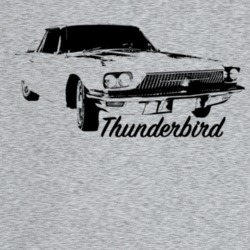 1966 Thunderbird Three Quarter Angle View With Model Name Light Color 