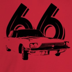 1966 Thunderbird Three Quarter Angle View With Year Light Color T Shir