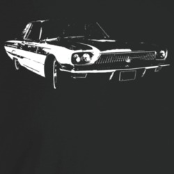 1966 Thunderbird Three Quarter Angle View Dark Color T Shirt