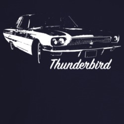 1966 Thunderbird Three Quarter Angle View With Model Name Dark Color T