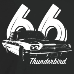 1966 Thunderbird Three Quarter Angle View With Year And Model Name Dar