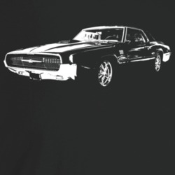 1967 Thunderbird Three Quarter Angle View Dark Color T Shirt