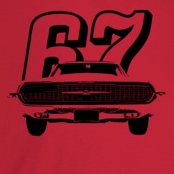 1967 Thunderbird Grill View With Year Light Color T Shirt