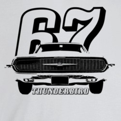 1967 Thunderbird Grill View With Year And Model Name Light Color T Shi