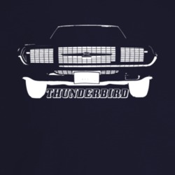 1967 Thunderbird Grill View With Model Name Dark Color T Shirt