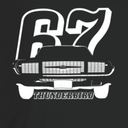1967 Thunderbird Grill View With Year And Model Name Dark Color T Shir