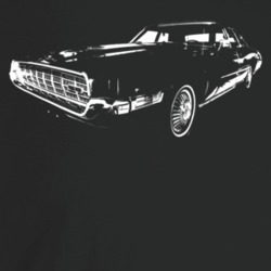 1968 Thunderbird Three Quarter Angle View Dark Color T Shirt