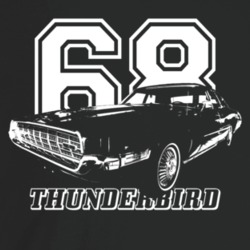 1968 Thunderbird Three Quarter Angle View With Year And Model Name Dar
