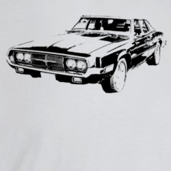 1969 Thunderbird Three Quarter Angle View Light Color T Shirt