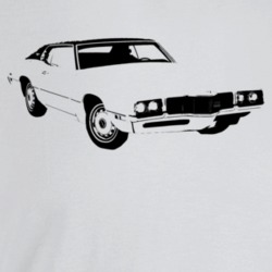 1970 Thunderbird Three Quarter Angle View Light Color T Shirt