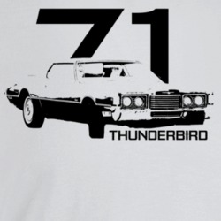 1971 Thunderbird Three Quarter Angle View With Year And Model Name Lig