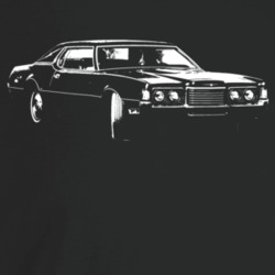 1971 Thunderbird Three Quarter Angle View Dark Color T Shirt