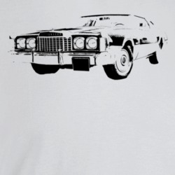 1972 Thunderbird Three Quarter Angle View Light Color T Shirt