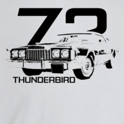 1972 Thunderbird Three Quarter Angle View With Year And Model Name Lig