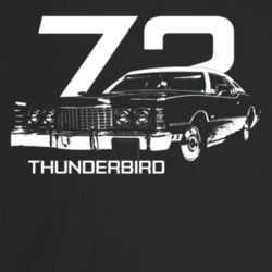 1972 Thunderbird Three Quarter Angle View With Year And Model Name Dar