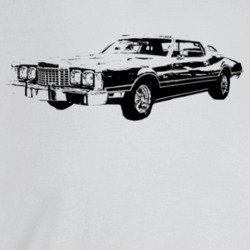 1973 Thunderbird Three Quarter Angle View Light Color T Shirt