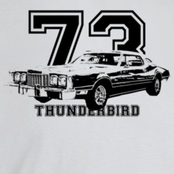 1973 Thunderbird Three Quarter Angle View With Year And Model Name Lig