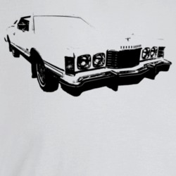 1974 Thunderbird Three Quarter Angle View Light Color T Shirt
