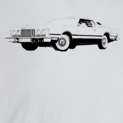1975 Thunderbird Three Quarter Angle View Light Color T Shirt