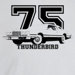 1975 Thunderbird Three Quarter Angle View With Year And Model Name Lig