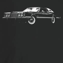 1975 Thunderbird Three Quarter Angle View Dark Color T Shirt