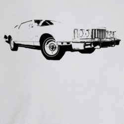 1976 Thunderbird Three Quarter Angle View Light Color T Shirt