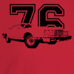 1976 Thunderbird Three Quarter Angle View With Year Light Color T Shir