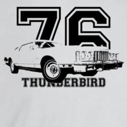1976 Thunderbird Three Quarter Angle View With Year And Model Name Lig